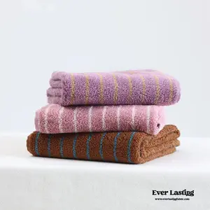 Striped Cotton Towel / Pink