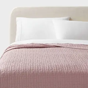 Full/Queen TENCEL Quilt Blush - Threshold: OEKO-TEX Certified, Lightweight, Woven Coverlet