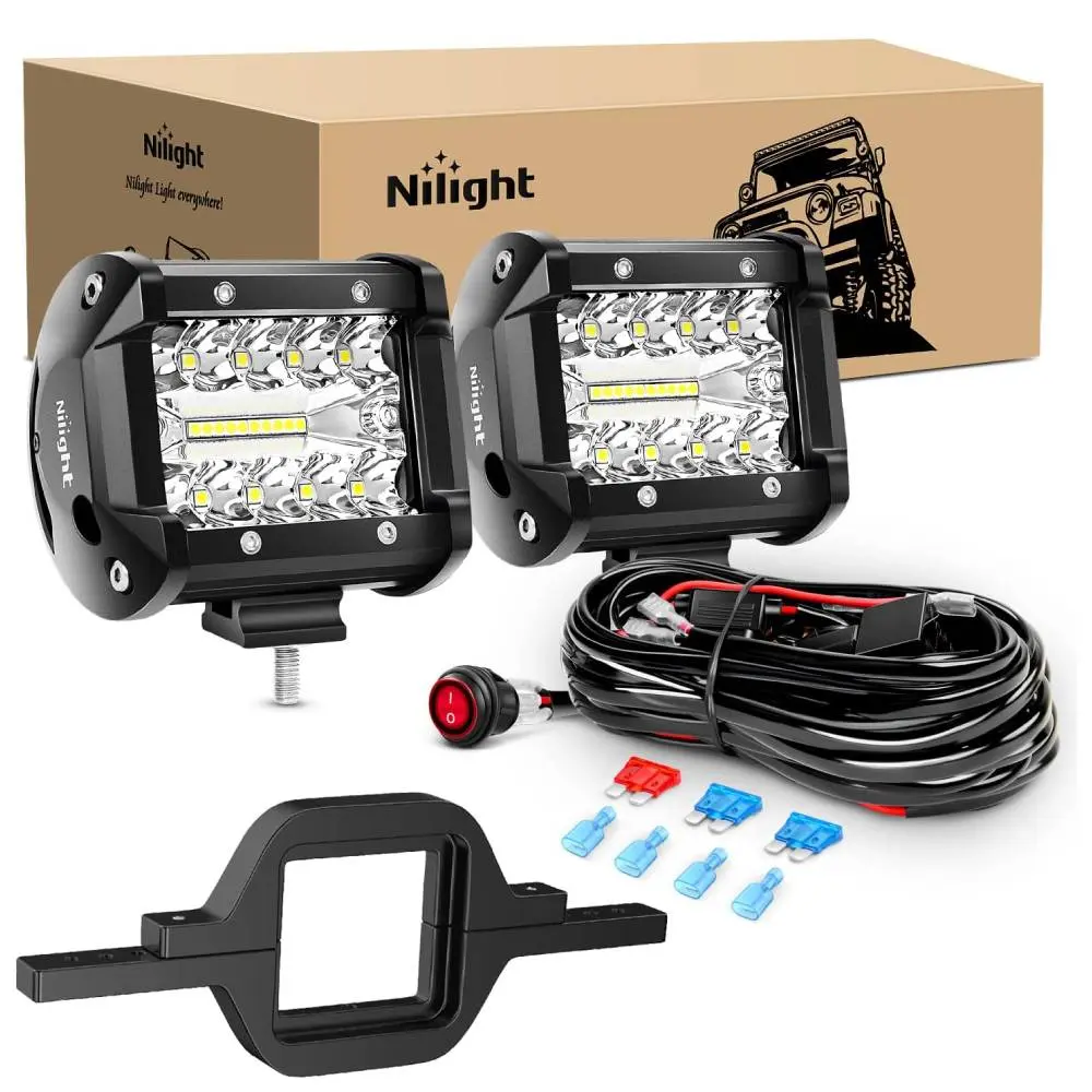 Led Pods + 2" tow hitch +Wiring Harness