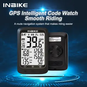 INBIKE Smart Cycling Computer - High-Precision Wireless GPS Speedometer with Backlit Anti-Glare Screen, Real-Time Riding Data Tracking & IPX7 Waterproof Design for Road MTB