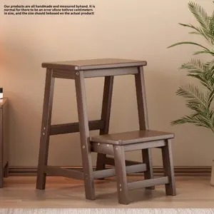 Vintage Wooden Step Stool, Multi-Function Folding Wood Ladder Bench, Portable Home Tool, Two-In-One High Reach Ladder, Portable Collapsible Ladder, Lightweight Foldable Ladder, Sturdy Portable Ladder