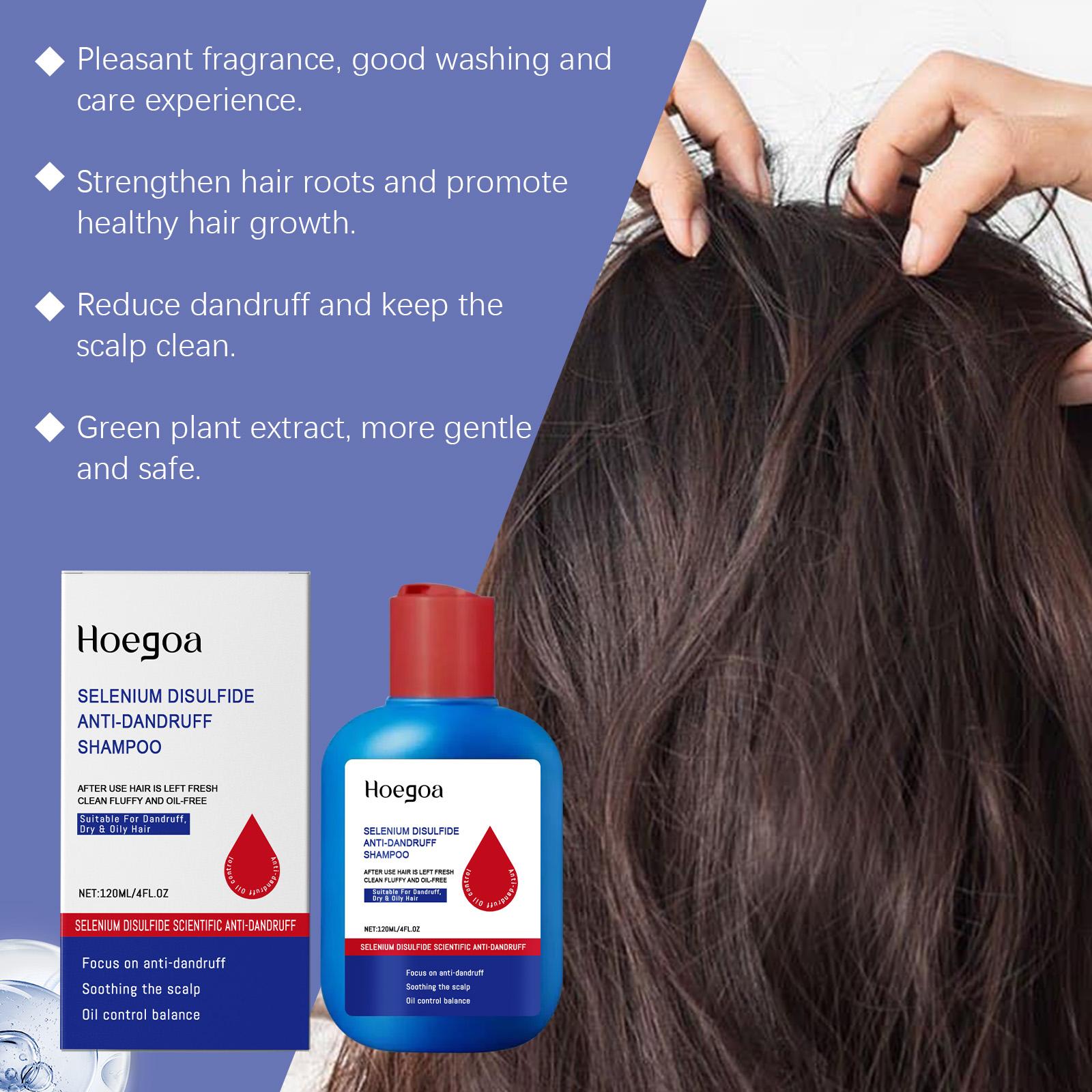 【BUY 1 GET 1】120mL Selenium Disulfide Anti-Dandruff Shampoo, Oil Control Hair Care Product for Itch Relief, Scalp Cleansing & Refreshing Deep Cleansing
