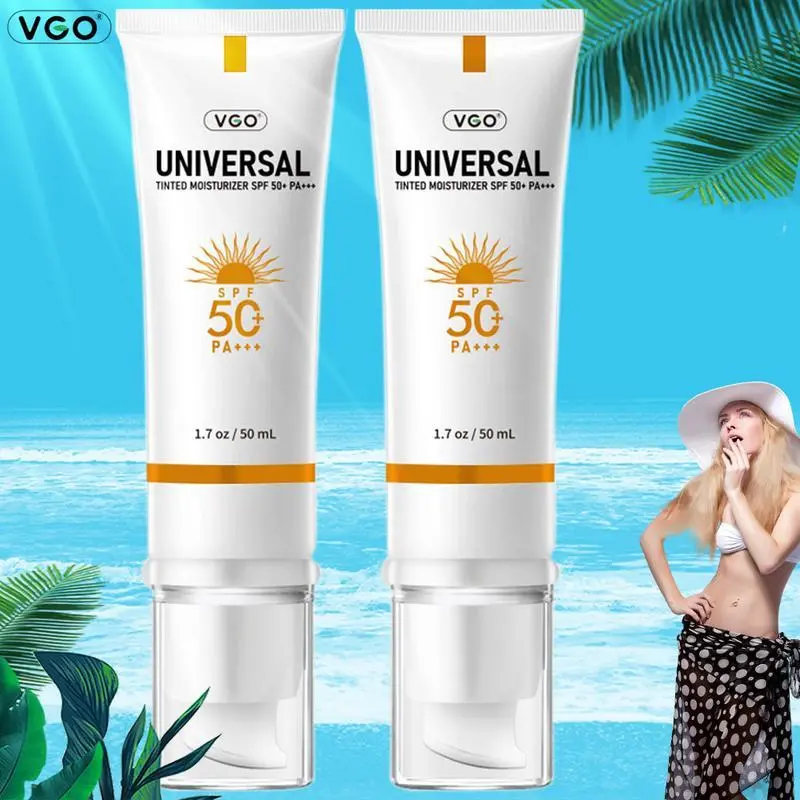 VGO Mineral Plant-Based Body Sunscreen Moisturizer - SPF 50/PA+++, 48g, Waterproof, Non-Aerosol, Lightweight UV Protection, Body Care for All Skin Types (A2), Mineral Sunscreens, Hydrating