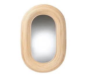 bali & pari Drucilla Natural Rattan Oval Wall Accent Mirror