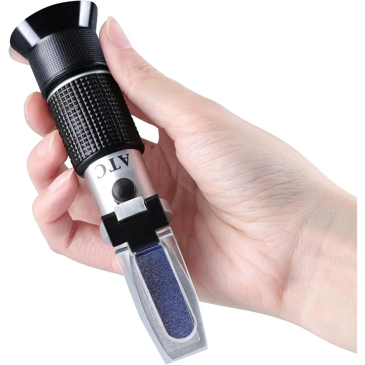 Antifreeze Refractometer for Glycol, Coolant, Battery Acid, Checking Freezing Point, 4 in 1 Antifreeze Coolant Tester for Automobile Antifreeze Systems Windshield Wa