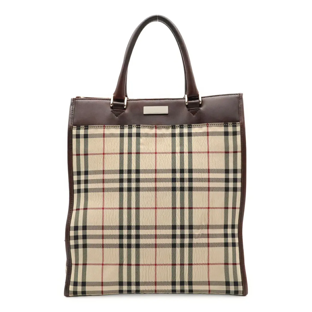 Pre-owned BURBERRY Canvas Tote Bags Leather Tote Bag