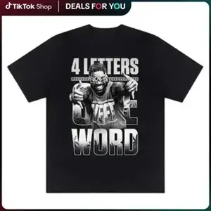 TeeArtopia Four Letters One Word Jey Uso Yeet Fan Unisex T-Shirt 100% Cotton Crewneck Casual Ideal for Everyday Wear Tropical Men's Gifts Streetwear Top