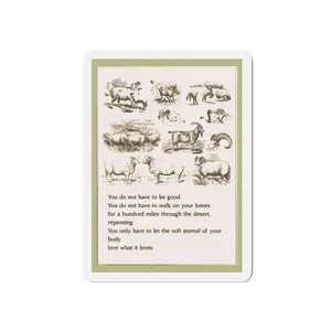 Mary Oliver Wild Geese Poem Soft Animal Quote Die-Cut Rectangular Magnet Christmas Gift Stocking Stuffer