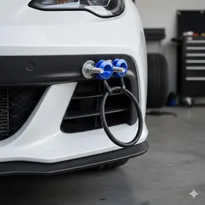 Quick Release Hood Lock Pins Kit with Lock Washers - Heavy Duty Push Button Fastener for Car Truck SUV Front Rear Bumper Trunk Lid Installation Accessories, Easy Setup & Enhanced Safety, Car Accessory