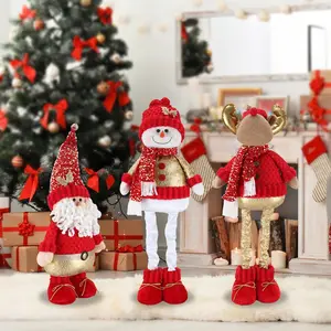 Christmas Doll 50CM Telescopic Legs Old Man Snowman Elk Home Decoration Christmas Gift