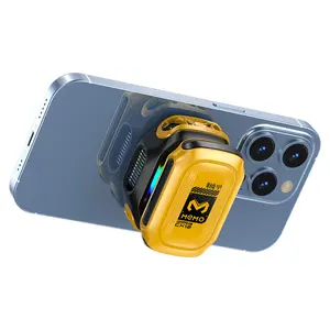 MEMO CX12 2025 New mobile phone radiator , Magnetic Phone Cooler with Rechargeable Battery,Phone Cooling Fan with RGB LED Semiconductor Cooling, Phone Radiator with Temperature Display for Mobile Gaming,Tiktok Live Streaming