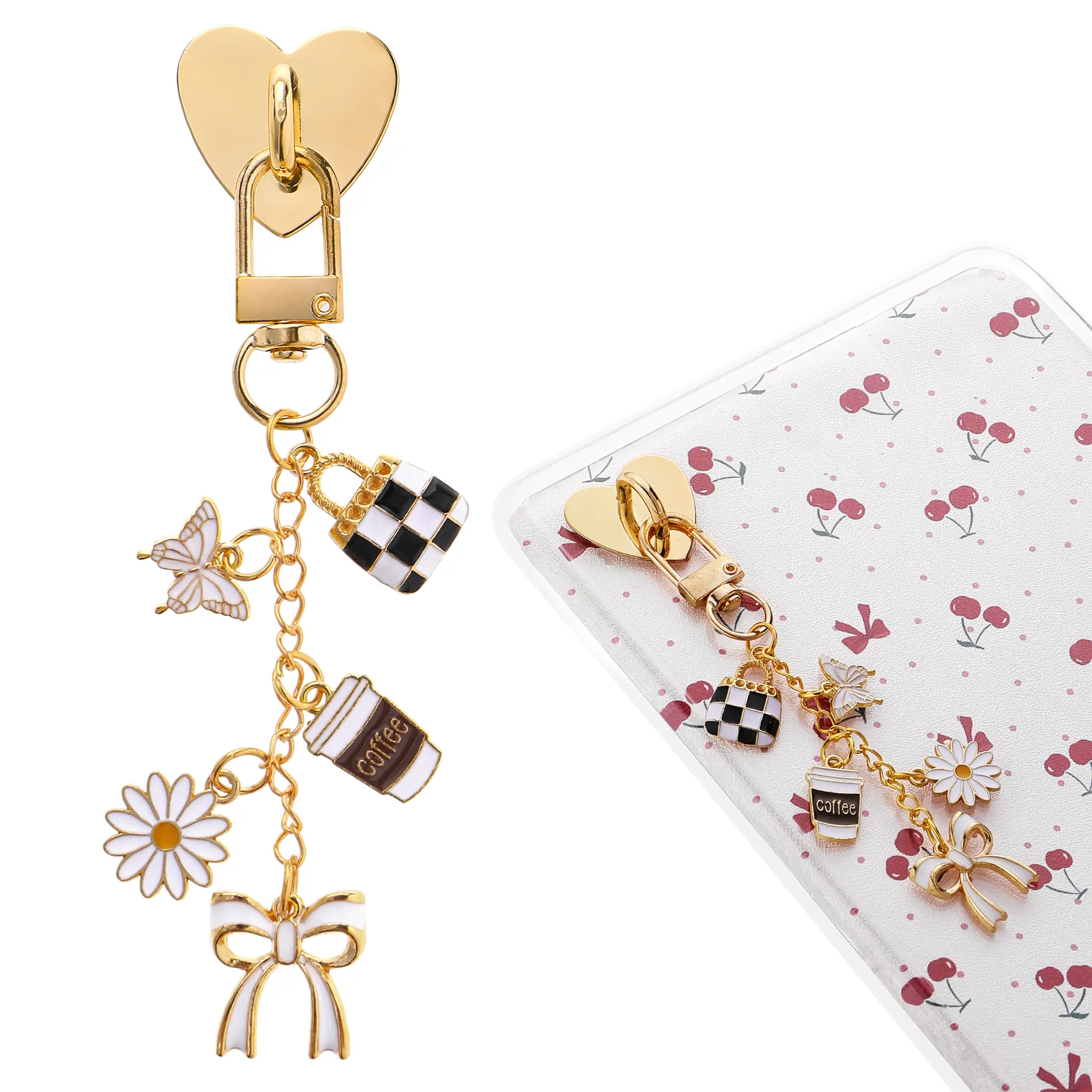 Cute Kindle Charm Chain for Book Lovers, Aesthetic E-Reader Accessories Compatible with Kindle & Kobo, Bookish Reader Gifts