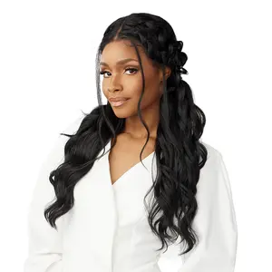 Sensationnel Human Hair Blend Lace Front Wig BareLace Glueless 360 13X5 Unit 2