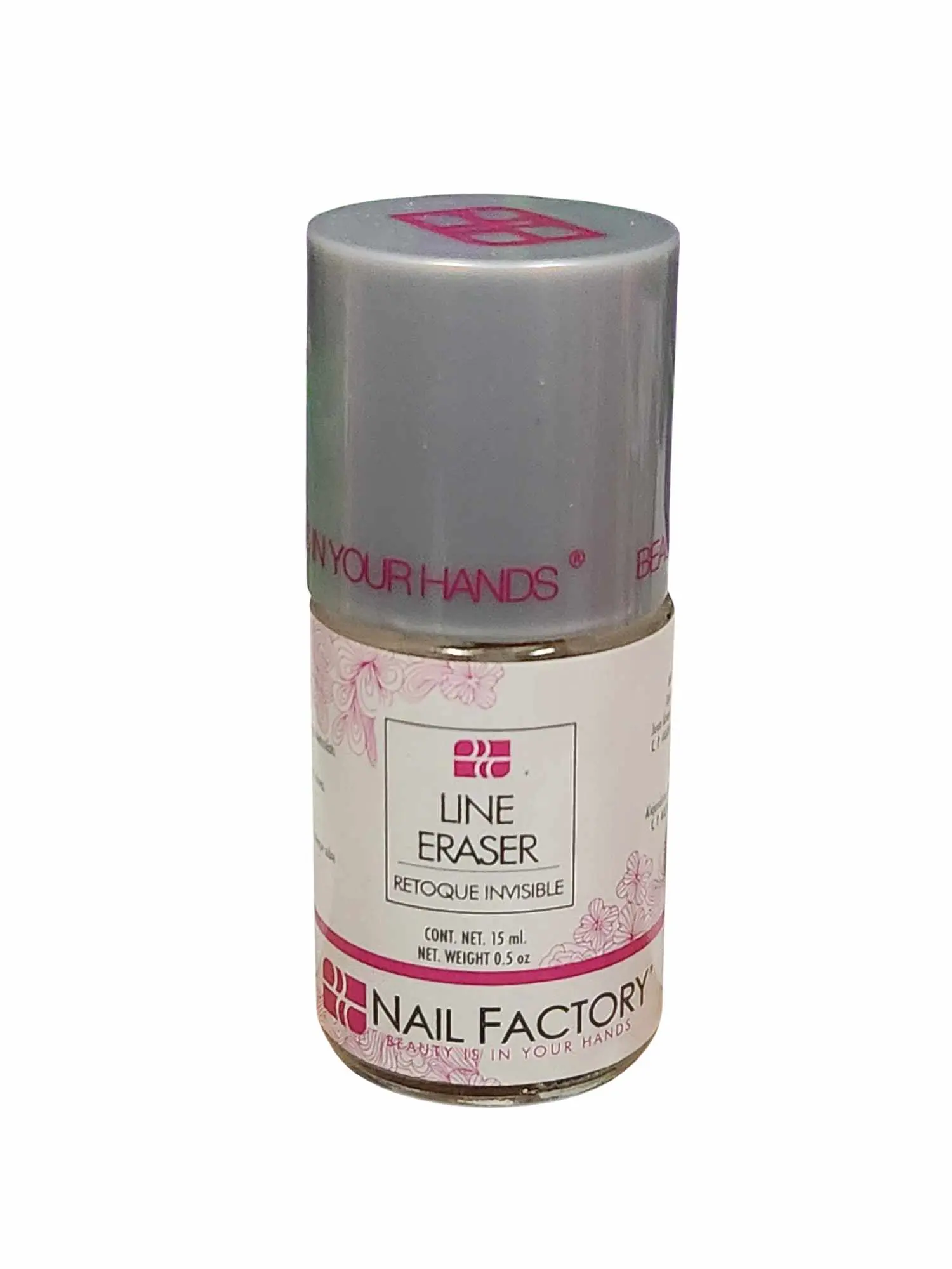 Nail Factory Line Eraser Liquid, Blending Solution for Acrylic Applications, Erases Fill Lines for a Seamless Manicure, Professional Nail Supplies, 15ml, Seamless Lines