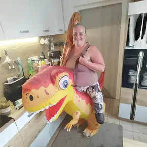 Inflatable Dinosaur Costume for Kids & Adults, Velociraptor Halloween Party, Perfect for Cosplay & Fun Activities