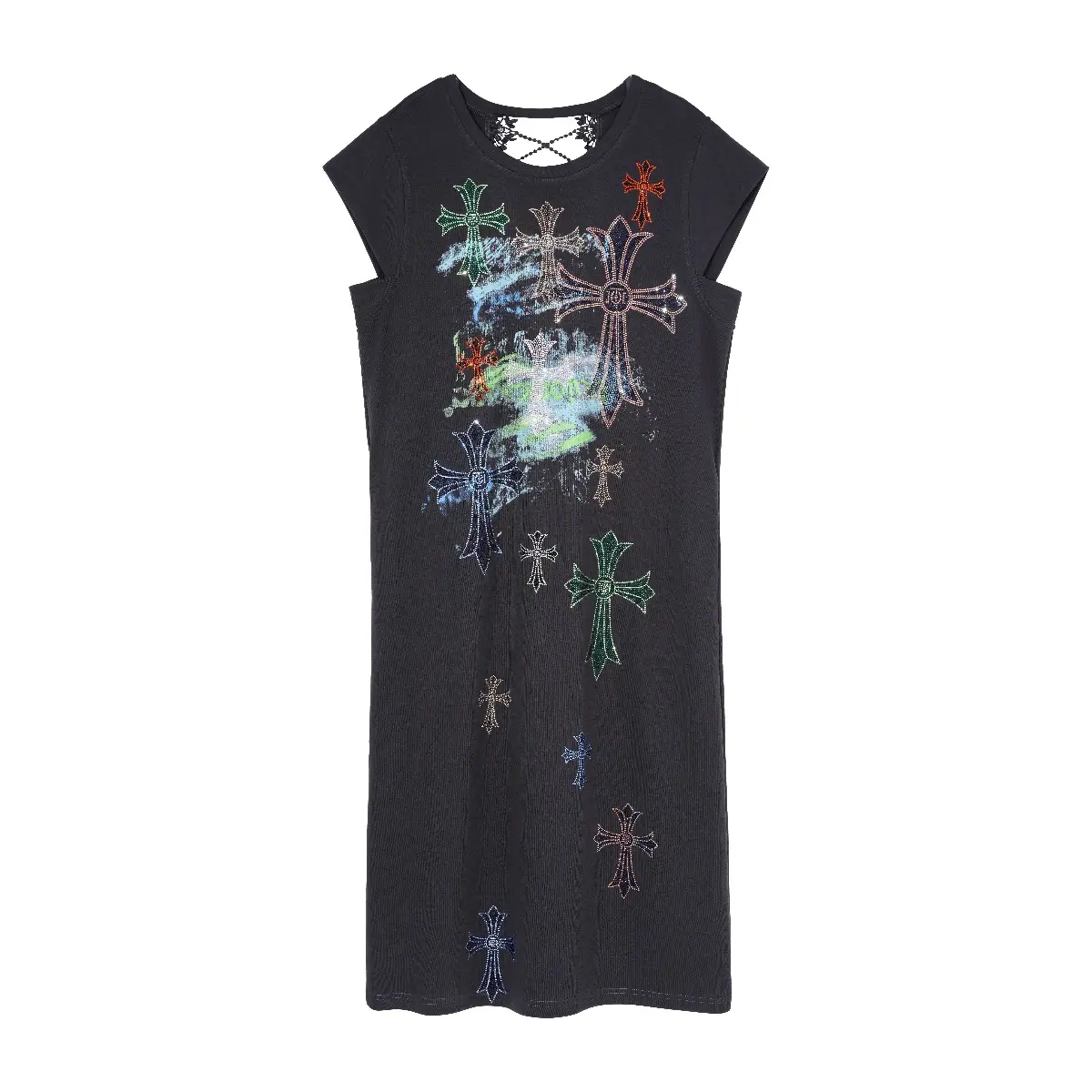 TCH - Grey dress  Rhinestone Design Women