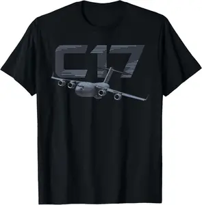 100%cotton C-17 Globemaster US Military Aircraft T-Shirt