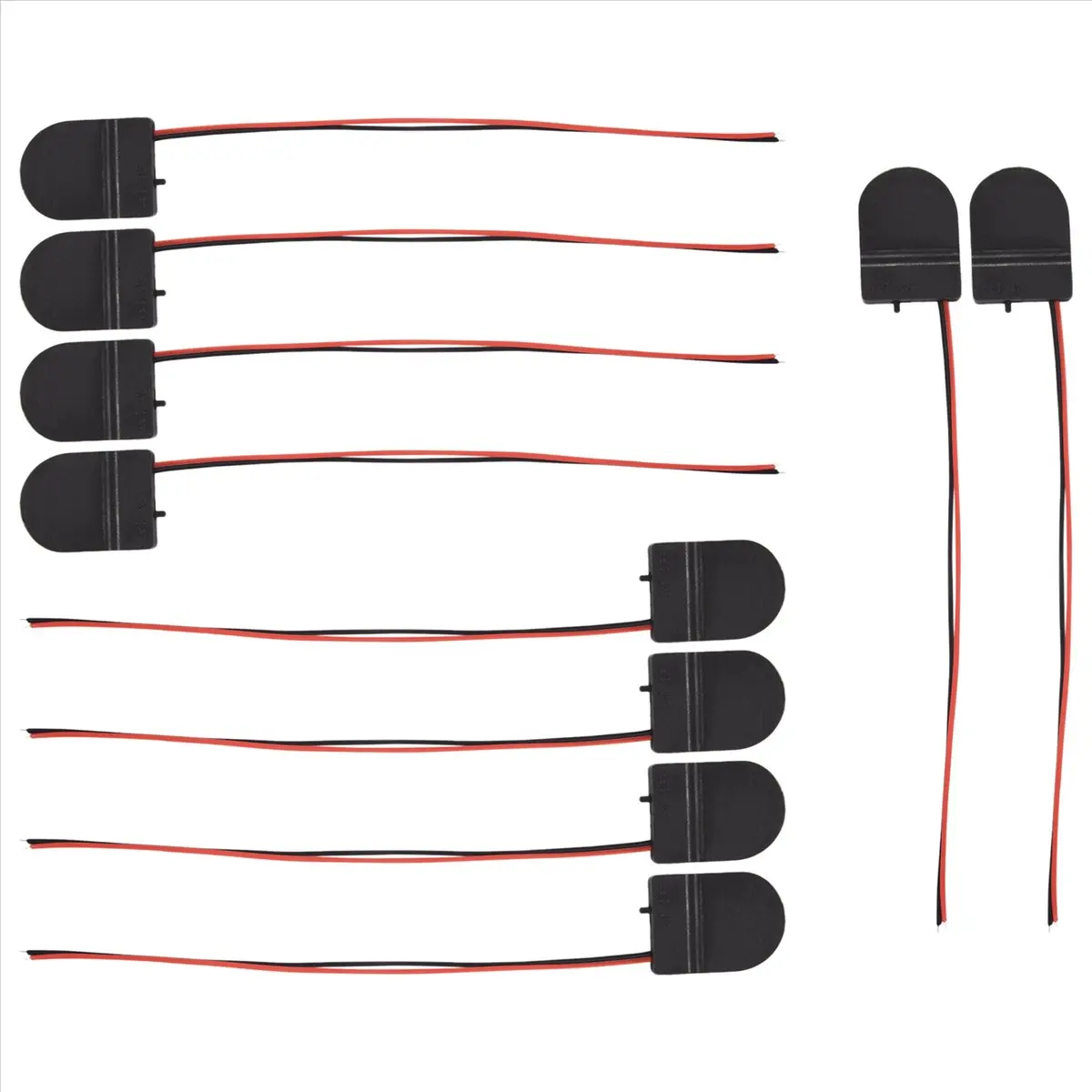 10-Pcs CR2032 3V Button Coin Cell Socket Holder Case Cover with ON-OFF Switch, Metal Battery Box for Automotive & Motorcycle Wheel Rim Accessories, Organizes and Protects CR2032 Batteries, Cr2032 Battery