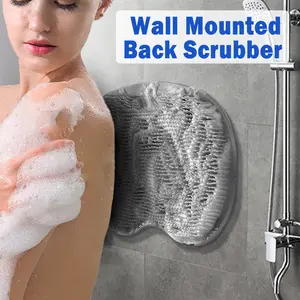 Premium Shower Foot Scrubber Mat, Non Slip Suction Cups for Smooth Exfoliation Foot Scrubber in Shower Use for Men and Women, Grey