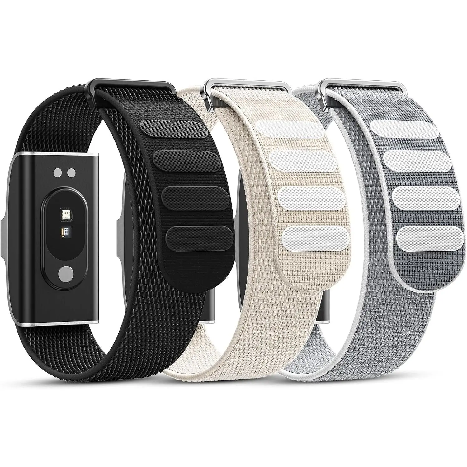 AnyMoon 3 Packs Nylon Sport Band Compatible with Hume – Breathable Loop Strap, Comfortable Wristband, Quick-Dry Replacement Watchband Accessories for Men Women