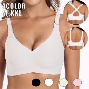EssElegance S 1/2PCS Comfortable Seamless Push Up Bras Women Wireless Full Coverage Bra Convertible Bra Buttery Soft Everyday Tshirt Bra Dealsforyoudays