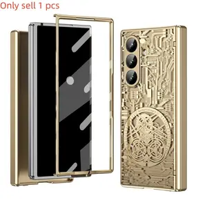 Luxury Transparent Phone Case for Samsung Galaxy Z Fold7/6/5/4/3, Built In Tempered Glass, Protective Hinge Cover, Lightweight Design, Protection, Protector, Accessories