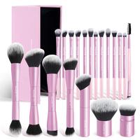 20 Counts Brushes + Storage Case - Pink Color