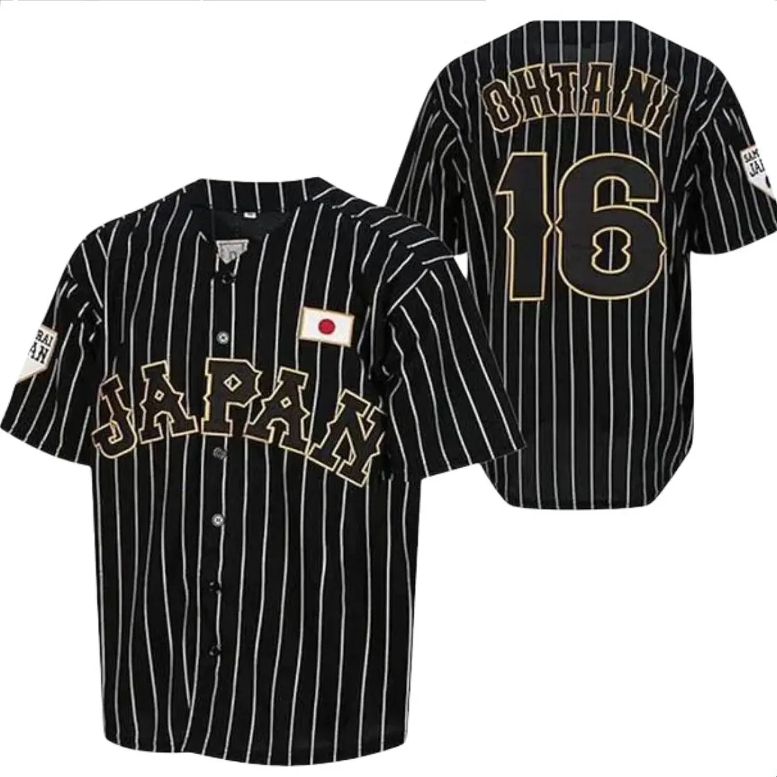 Men's #16 Japan Hip Hop Short baseball jersey Fan Edition, men's sport & outdoor clothing for training competition, Jersey swap comfortable Sportswear Top