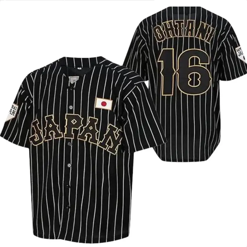 Men's #16 Japan Hip Hop Short baseball jersey Fan Edition, men's sport & outdoor clothing for training competition, Jersey swap comfortable Sportswear Top tiktokshopbacktoschool