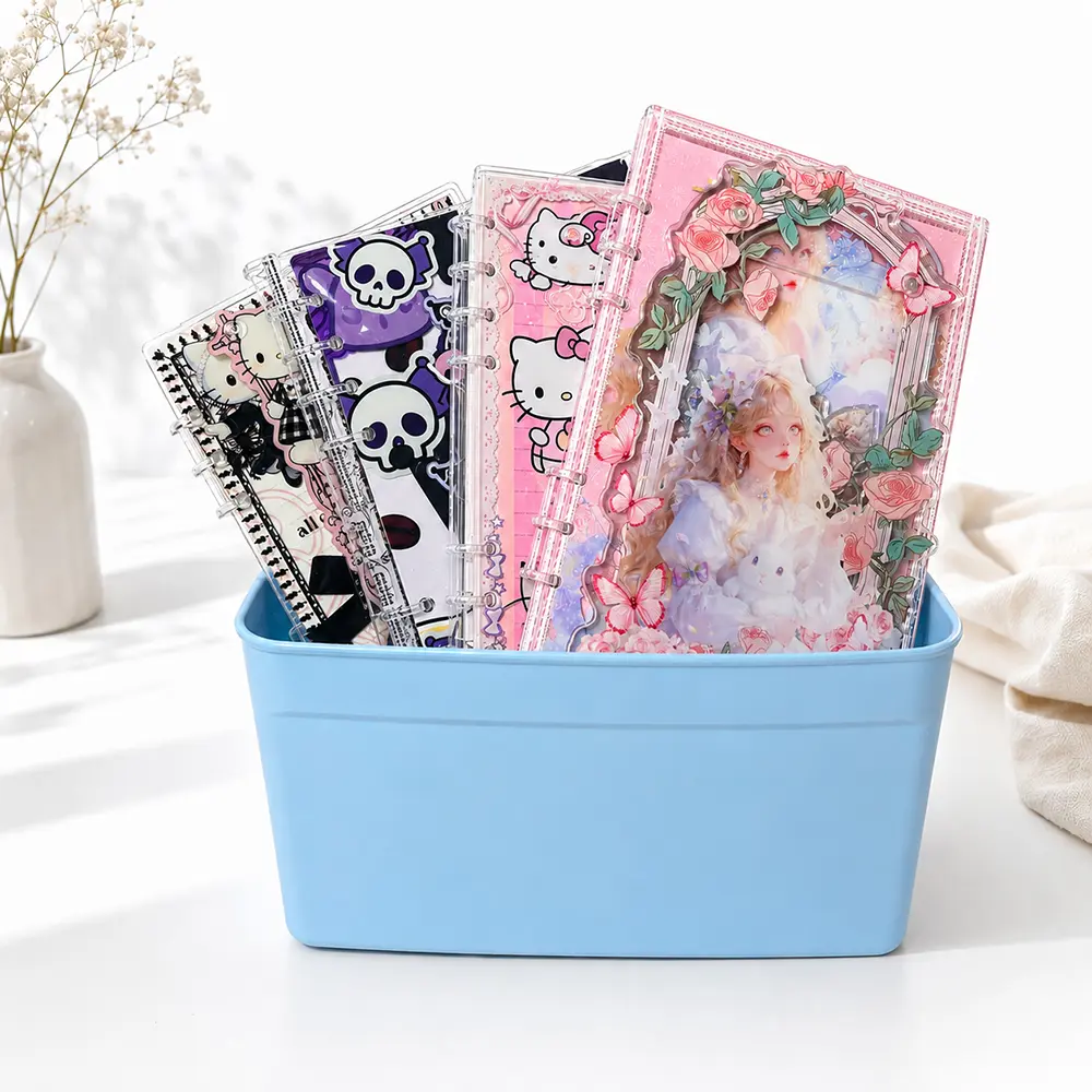 4 Pcs Cute Cartoon Character Notebooks with a Box