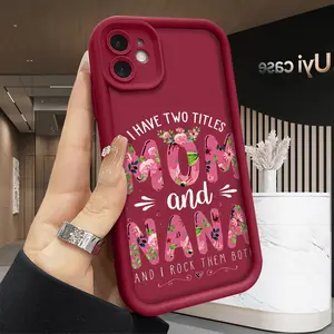 MOM NANA Phone Case for iPhone 17 Air 16 Pro Max 15 Plus 14 13 12 11 X XS Shockproof Silicone TPU Bumper Drop Protection Soft Cover