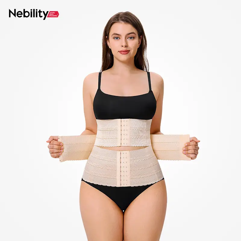 [MAX] Nebility 2 Piece Women's Minimalist Comfort breathable sports belt Womenswear,Basic fashion Compression Shapewear Clothing Adjustable Waist Ci