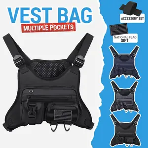 Tactical Vest Bag for Men, Casual Functional Chest Pack, New Style Tactical Backpack, Versatile Outdoor Gear, Comfortable Fit