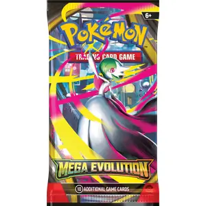 Pokémon Mega Evolutions Sleeved Booster Pack - 10 Additional Game Cards for Enthusiasts