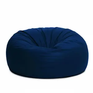 Ultimate Sack 6ft Bean Bag Chair, Oversized Indoor Comfy Lounger, Navy Suede