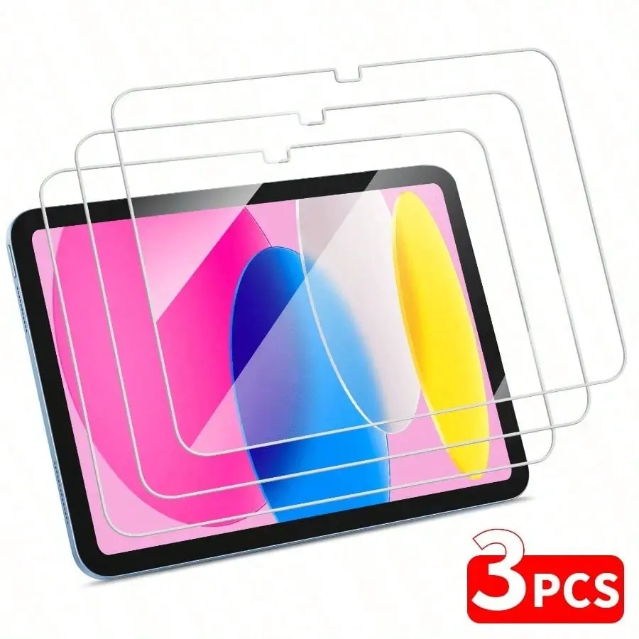 Tempered Glass Screen Protector for iPad 10th/11th/12th Gen,Air4/Air5,Pro 11",1/2/3/4 Pack,9H HD Bubble-Free Tablet Protective Film
