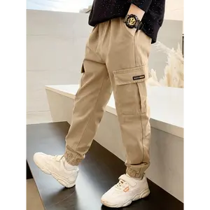 3-Piece Boys' Polyester Cargo Pants Set | Casual Prints & Elastic Waist | Pockets & Slight Stretch | Kids Under 12 2025!