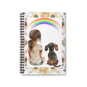 Beautiful Watercolor Dachshund Spiral Notebook Pet Journal, Dog Lover Gift