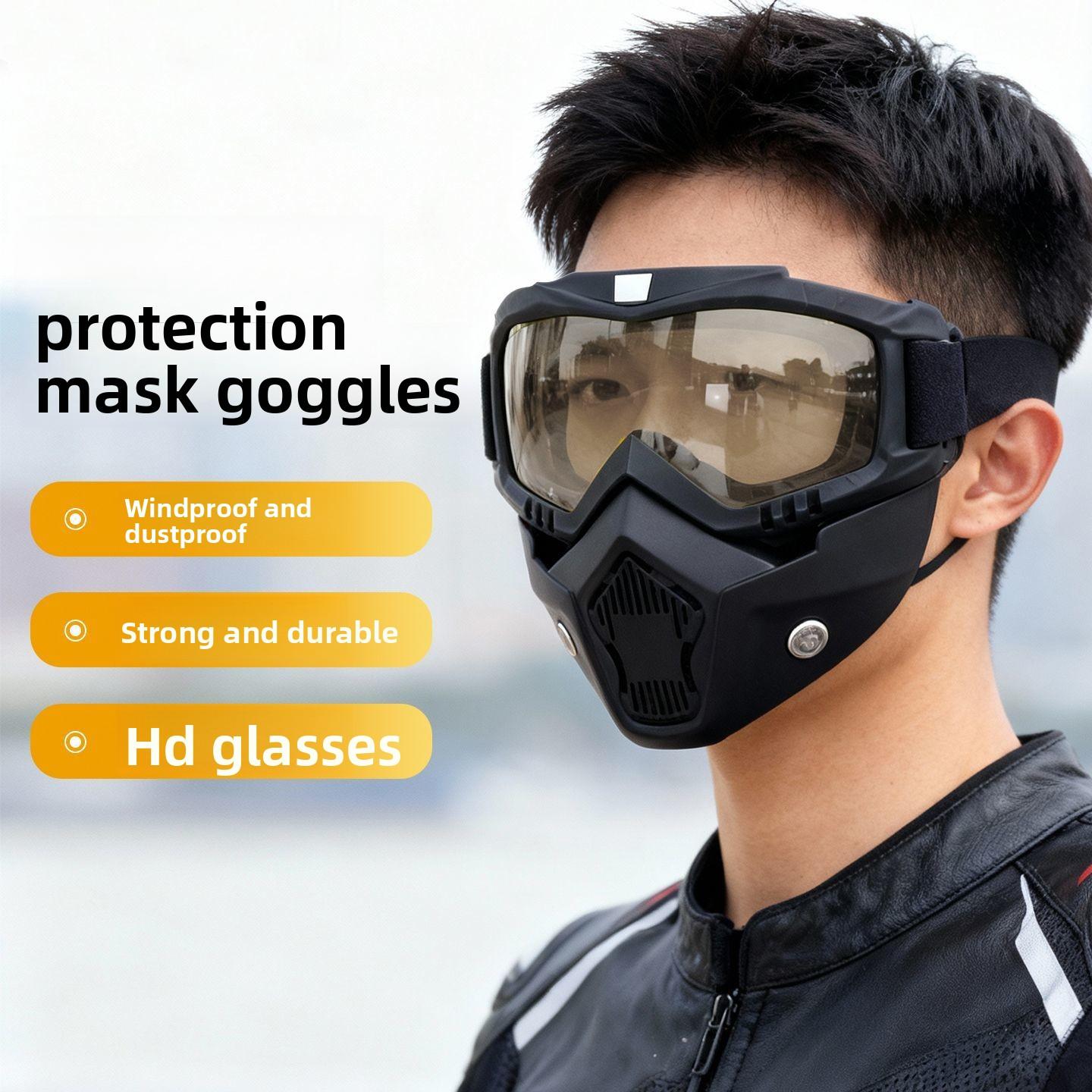 Welding protective mask, anti-splash, anti-glare, heat-insulating, anti-fog, labor protection, construction site work goggles, breathable hole mask