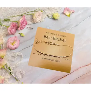 Best Bitches Morse Code Bracelet Best Friend Gift