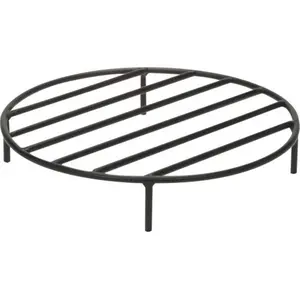 212 MAIN Dagan FRG-12 Steel Fire Pit Grate, Black, Outdoor Patio Decor