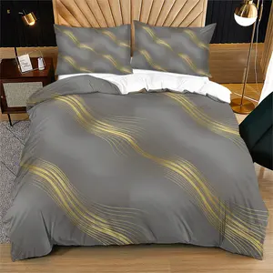 2/3Pcs Modern Geometric Duvet Cover Set, Soft and Comfortable Fabric, Aesthetic Minimalist Bedroom Decor for All Ages, Ideal Gift, Available in Twin/Full/Queen/King Sizes