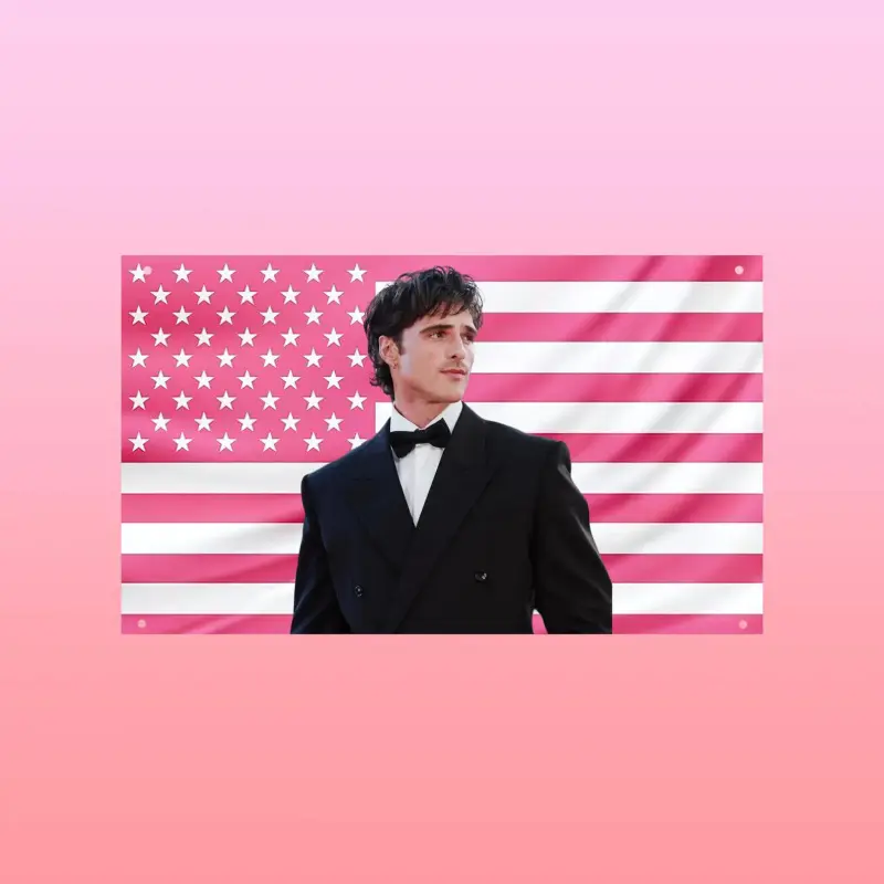 Jacob Elordi Pink American Flag Tapestry, Euphoria Nate Jacobs Flag, Hot Actor Frat Room Decor, Boho Room Decor, Celebrity Aesthetic Wall Flag, Tapestry Wall Hanging, Decorative Tapestry