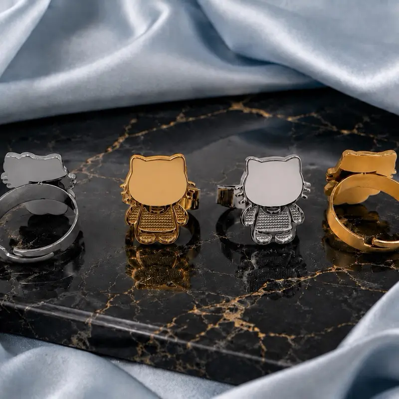 Silver / Gold plated HK ring | Adjustable Ring one size fits all