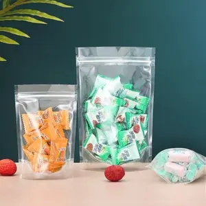 100pcs High Transparency Food Sealing Bags, Self-Seal Snack Bags, Dried Goods Plastic Seal Bags, Freestanding Packaging, Snack Storage Bag