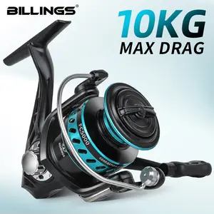 Billings FC 1000-7000 Series Spinning Rod Reel 5.2:1 Gear Ratio,10kg/22lb Max Drag,Durablemetal Fishing Reel for Freshwater and Saltwaterfishing,Fishing Accessories,Fishing Supplies ﻿