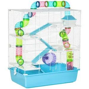Extra Large Hamster Cage with Tubes Tunnels Portable Carry Handles Rat House and Habitats Big Tier Design