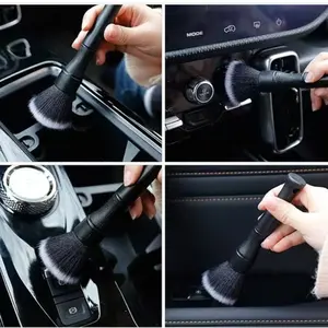 Car Dust Brush Set, Interior Cleaning Tool, Air Vent Cleaner, Soft Bristle Car Wash Brush, Gap Dust Removal, 2 Pieces, Car Detailing Brushes