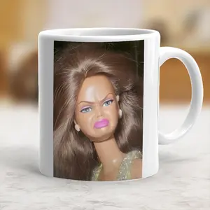 Funny Barbie Face Meme Mug, Funny Disgusted Barbie Face Ceramic Coffee Cup,Mother's Day Gift, Birthday Present for Bestie, Graduation Surprise, Sarcastic Doll Meme, Christmas Stocking Stuffer.