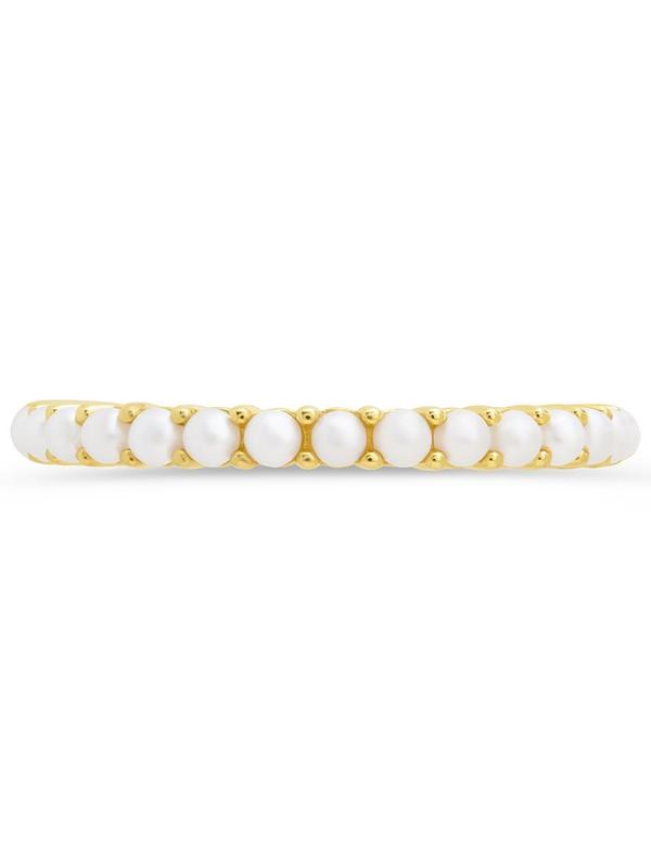 Sterling Silver Gianna Pearl Eternity Ring